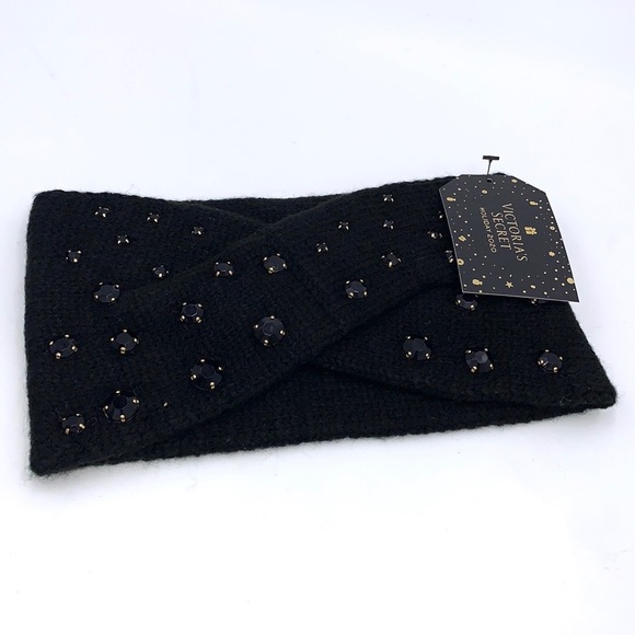Victoria’s Secret Black Embellished Ear Warmer Headband - Picture 11 of 11